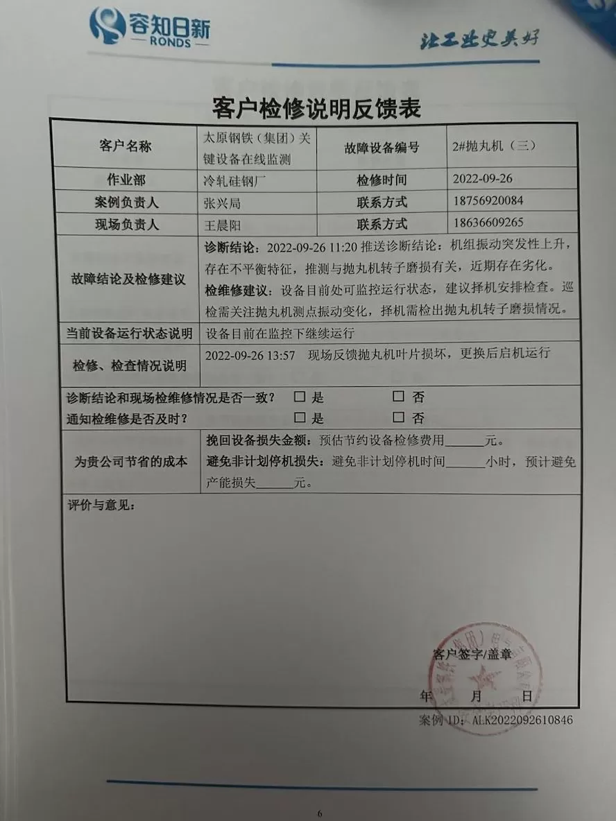 Taiyuan Iron & Steel Group Co., Ltd. #2 Shot Blasting Machine